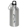 WB7107-500 ml (17 fl. oz.) ALUMINUM WATER BOTTLE WITH CARABINER-Silver